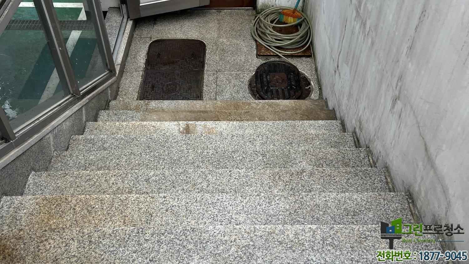 계단 이끼 제거 청소