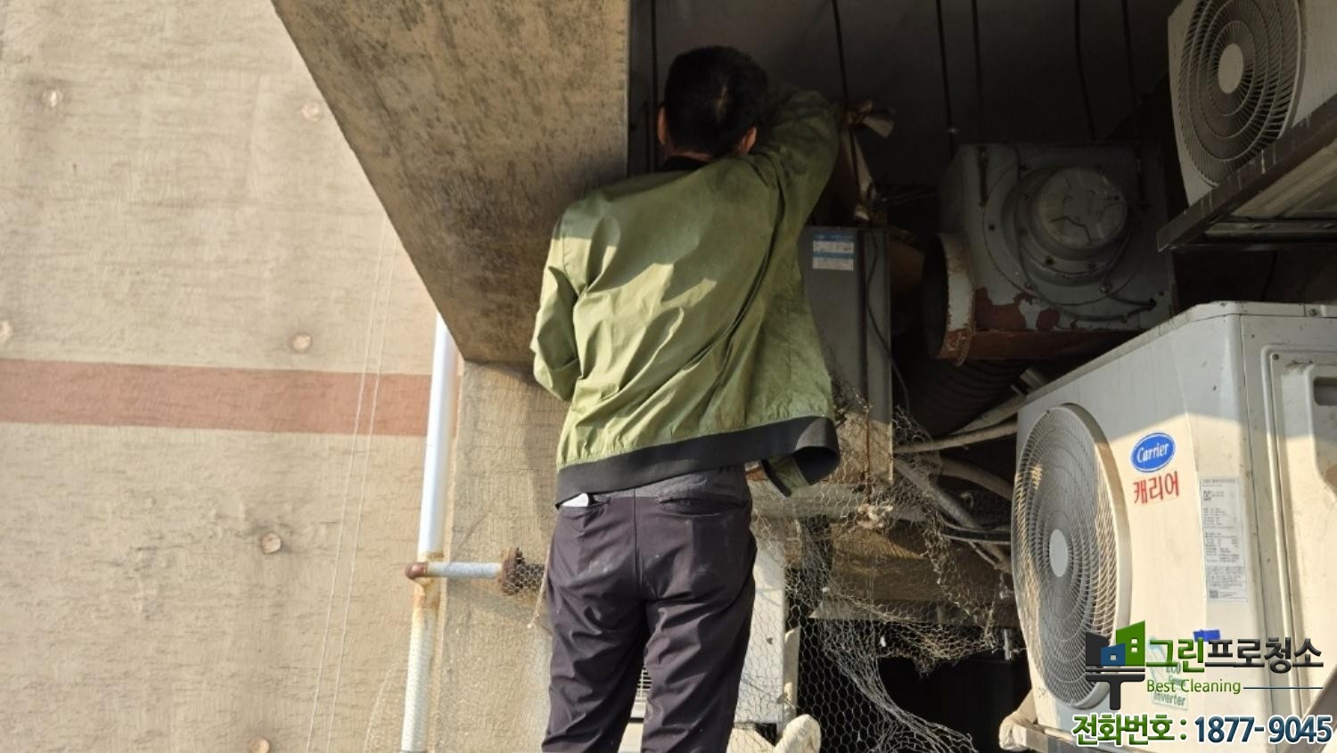 벽면 비둘기퇴치망 방조망 설치