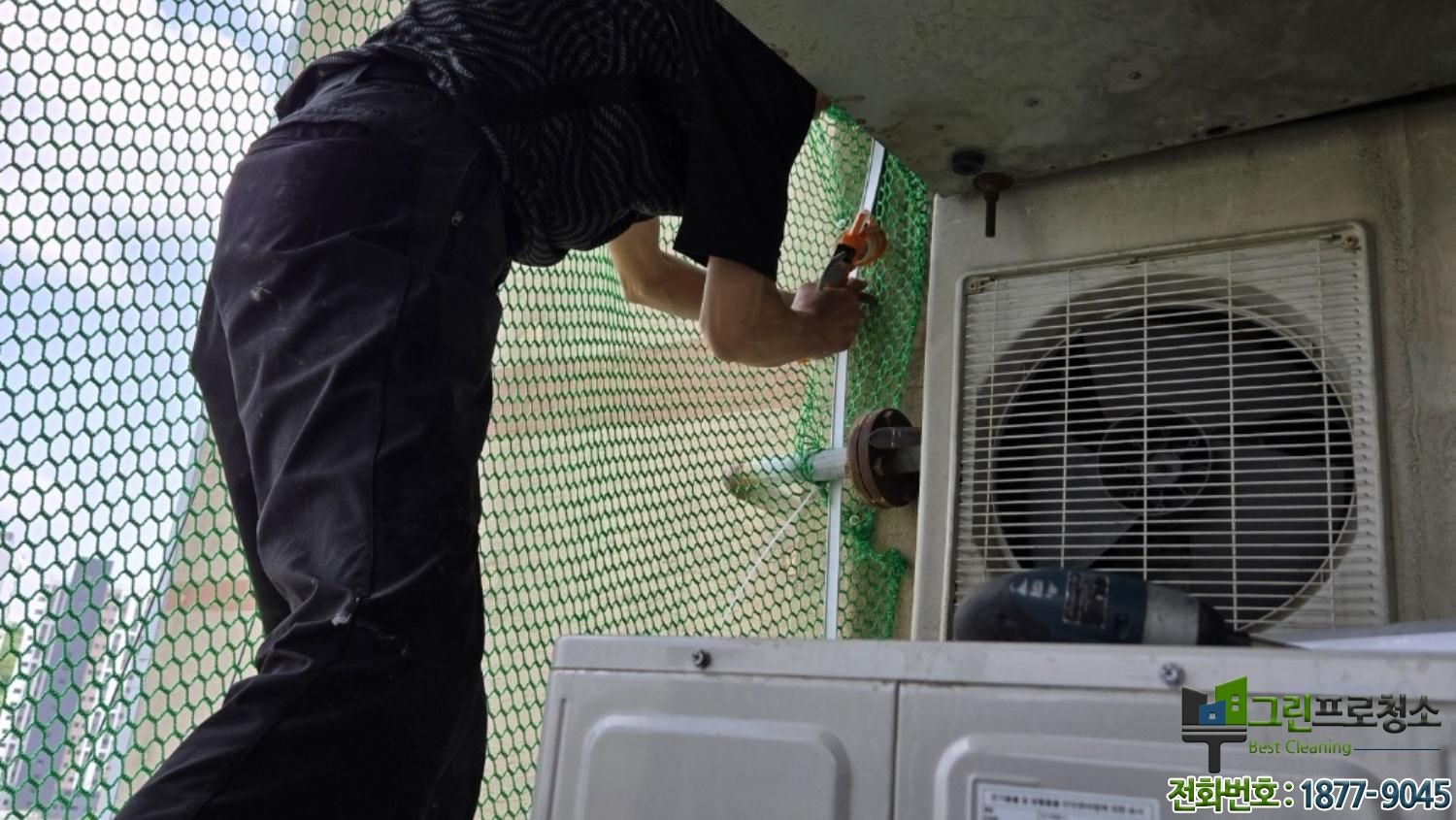 벽면 비둘기퇴치망 방조망 설치